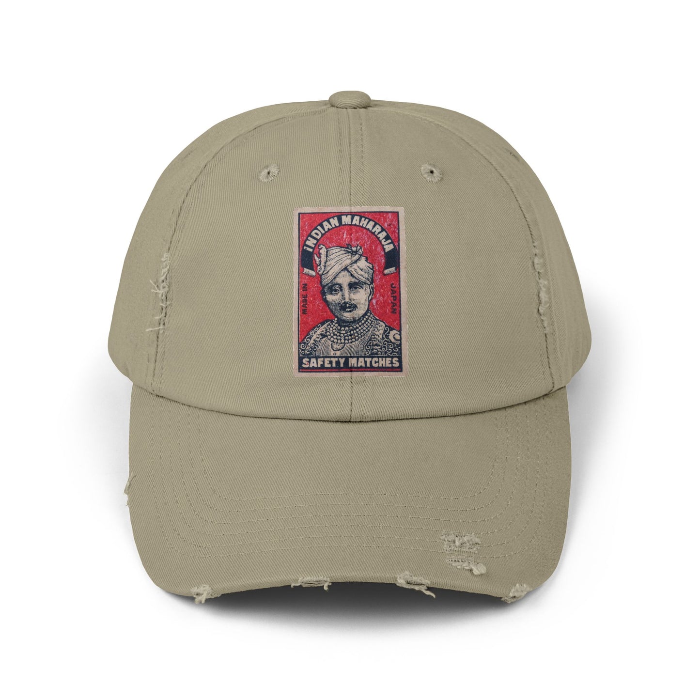 Maharaja in Red Vintage Matchbox Label Distressed Cap