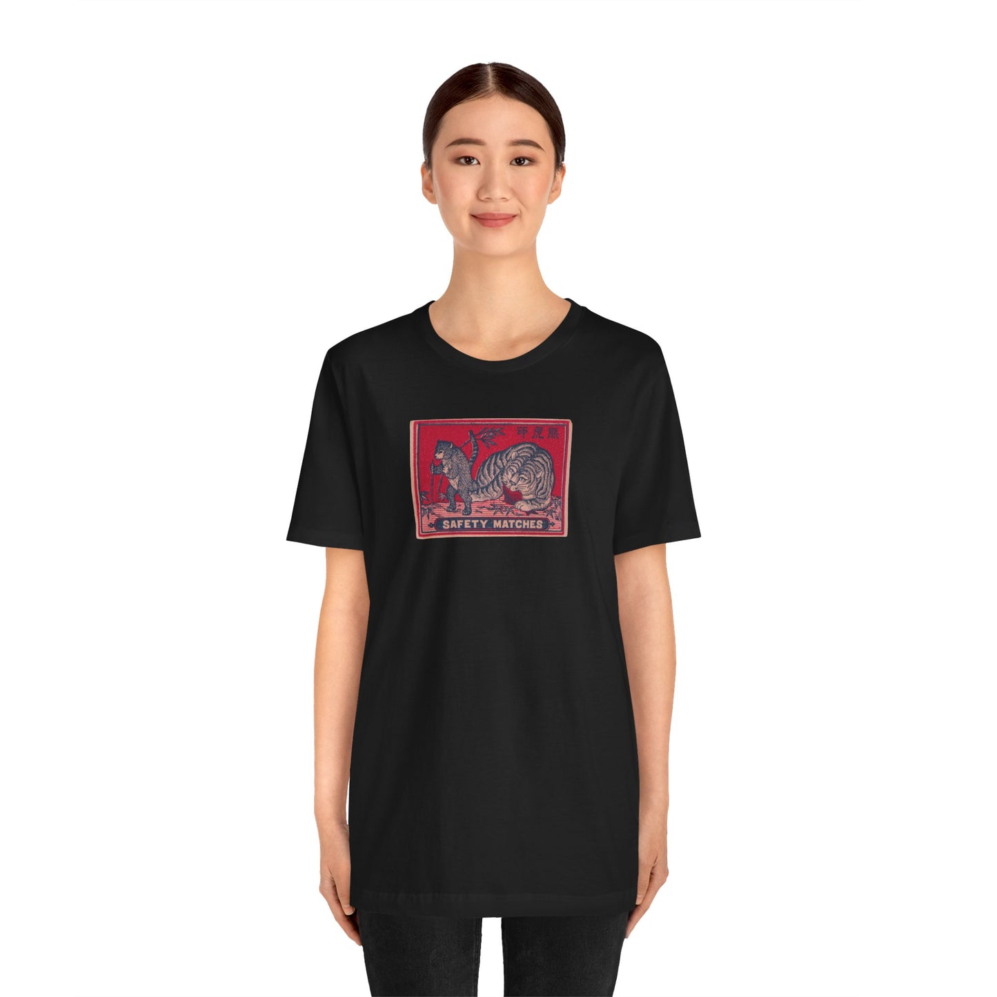 Bear and Tiger Vintage Japanese Matchbox Label Tee
