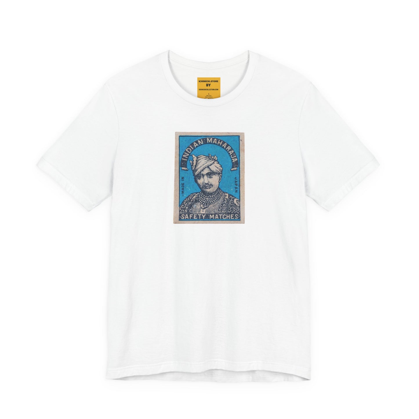 Maharaja in Blue Vintage Japanese Matchbox Label Unisex Tee