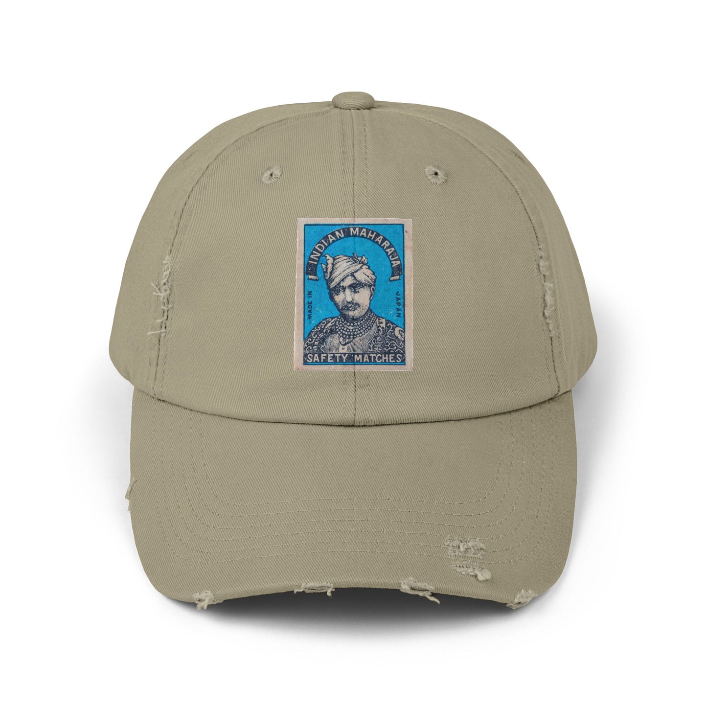 Maharaja in Blue Vintage Matchbox Label Distressed Cap
