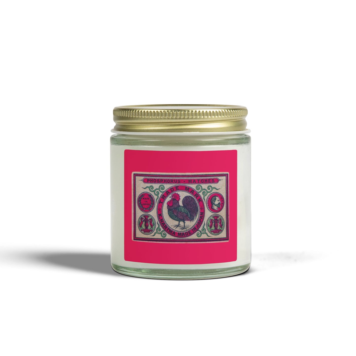 Phosphorus Matches Rooster, Vintage Japanese Matchbox Label Scented Candle | Sharma Made in Japan