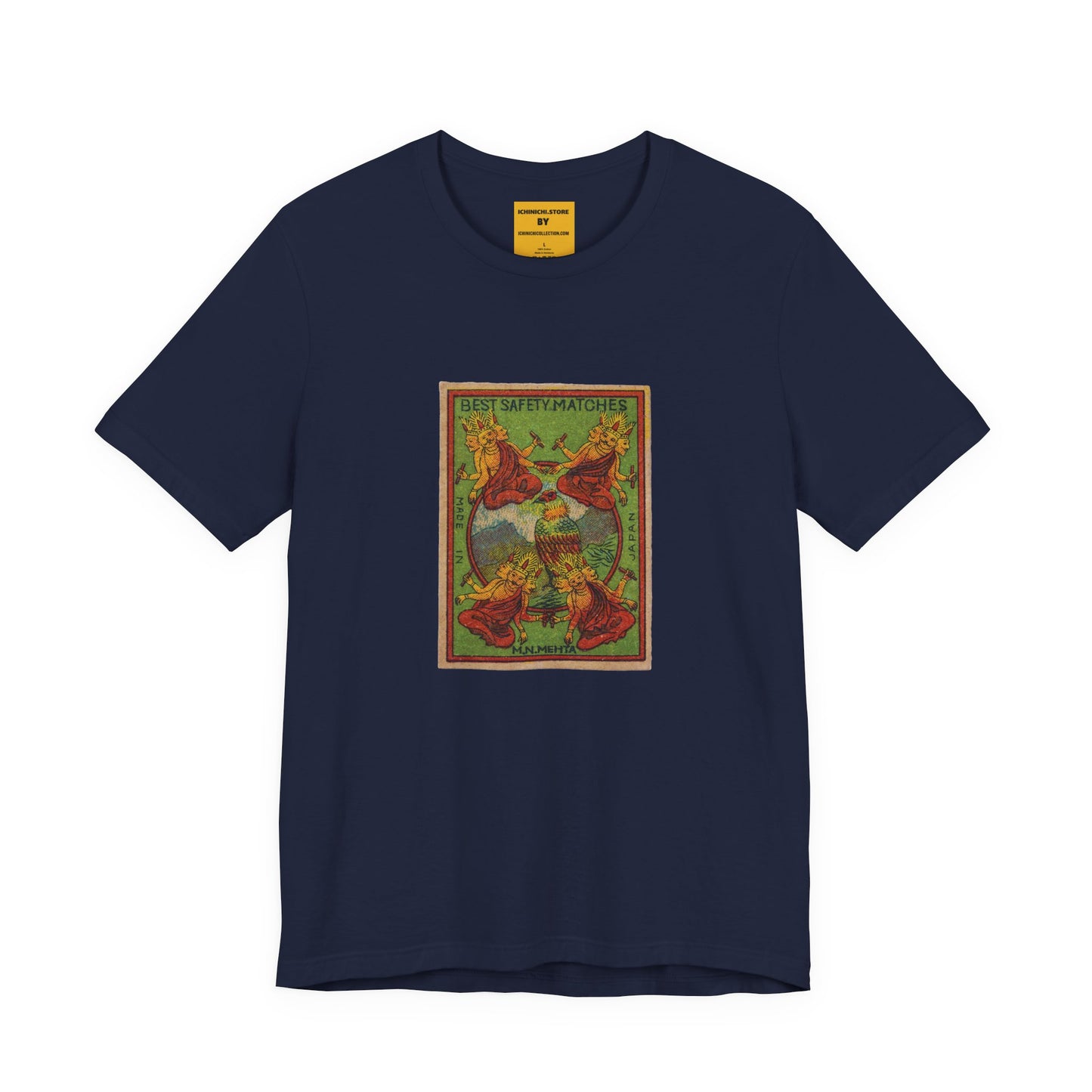 M.N. Mehta Vintage Japanese Deity Peacock Label Unisex Tee