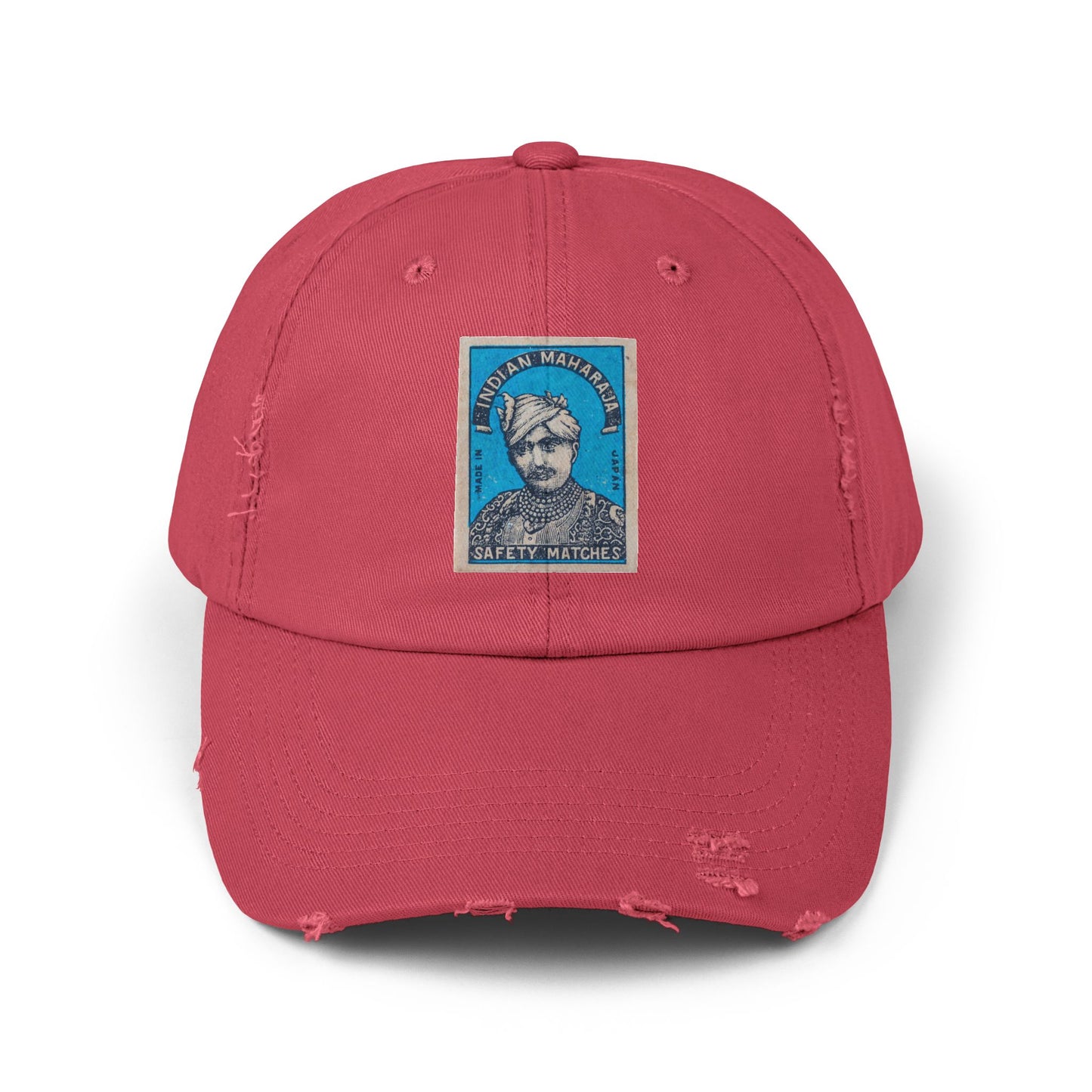 Maharaja in Blue Vintage Matchbox Label Distressed Cap