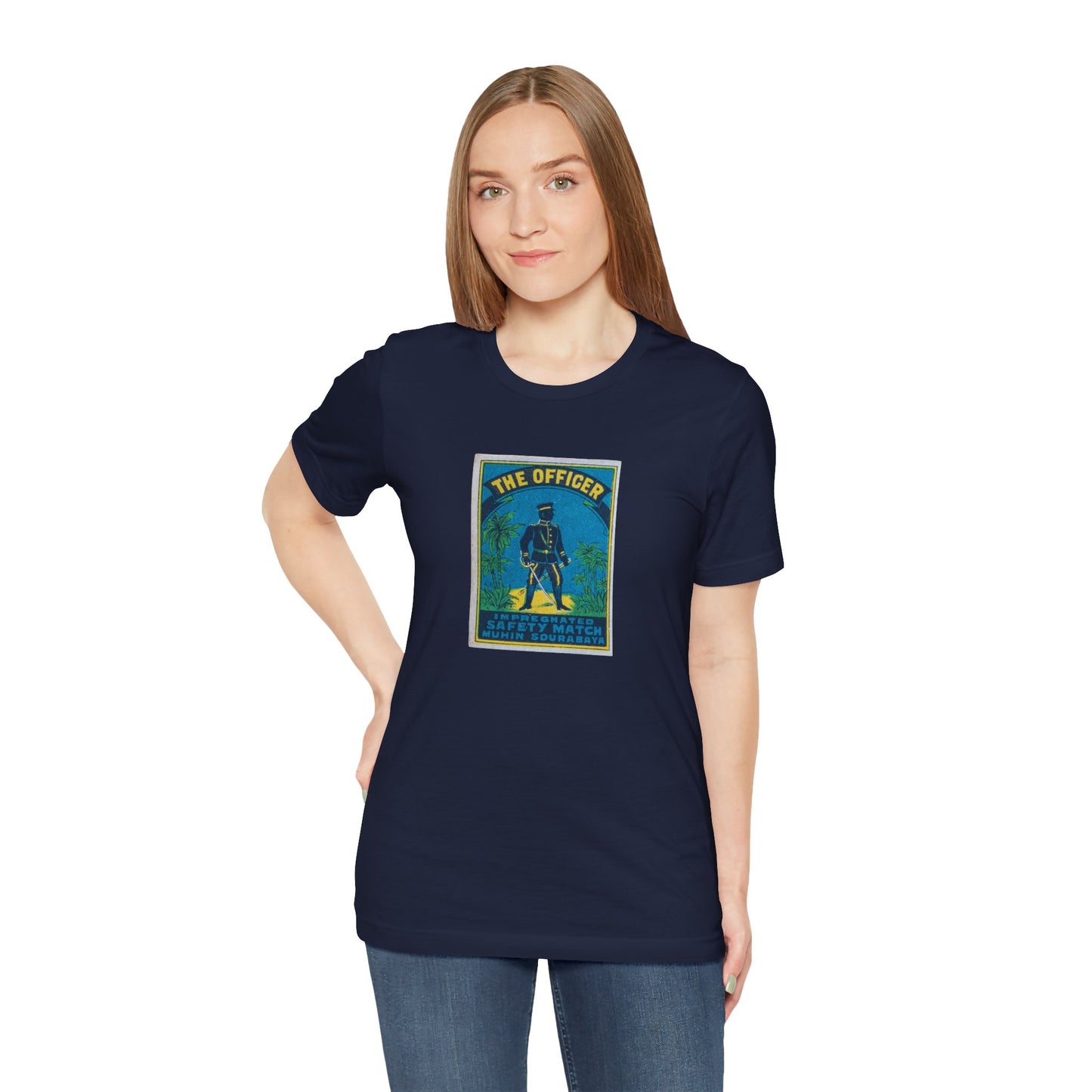 The Officer Sourabaya — Vintage Japanese Matchbox Label Unisex Tee