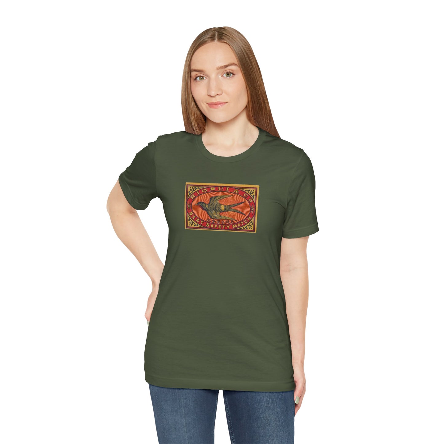 Rio Sui Swallow Vintage Japanese Matchbox Label Tee