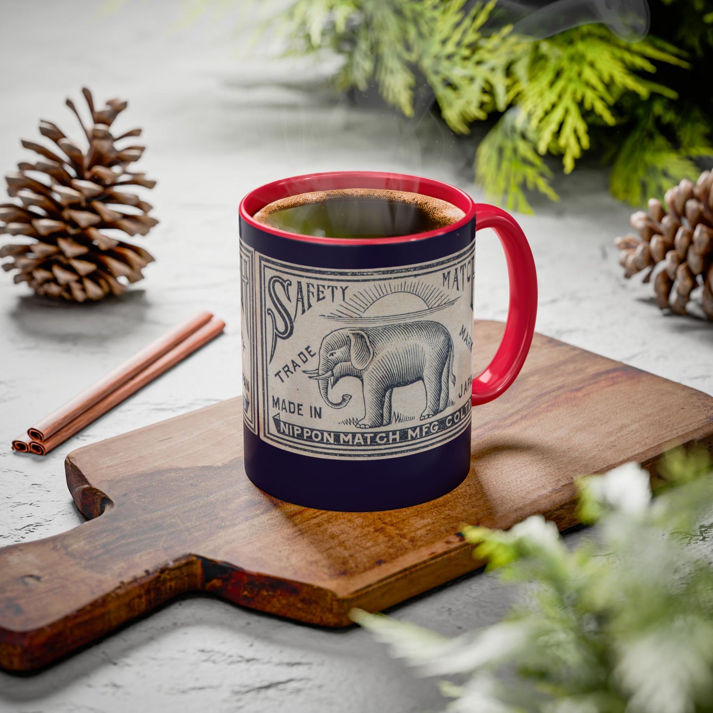 Nippon Match Vintage Elephant Label Mug