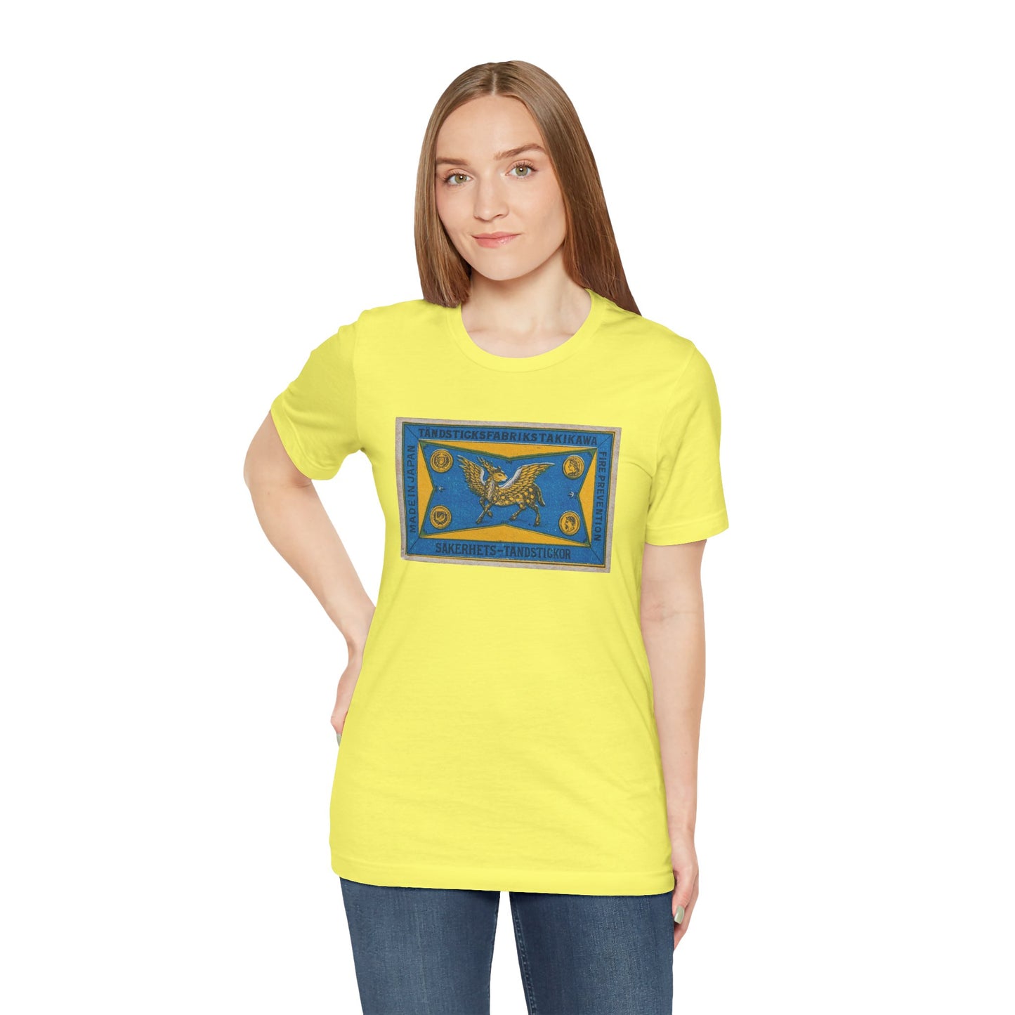 Takikawa Vintage Japanese Winged Stag Label Unisex Tee