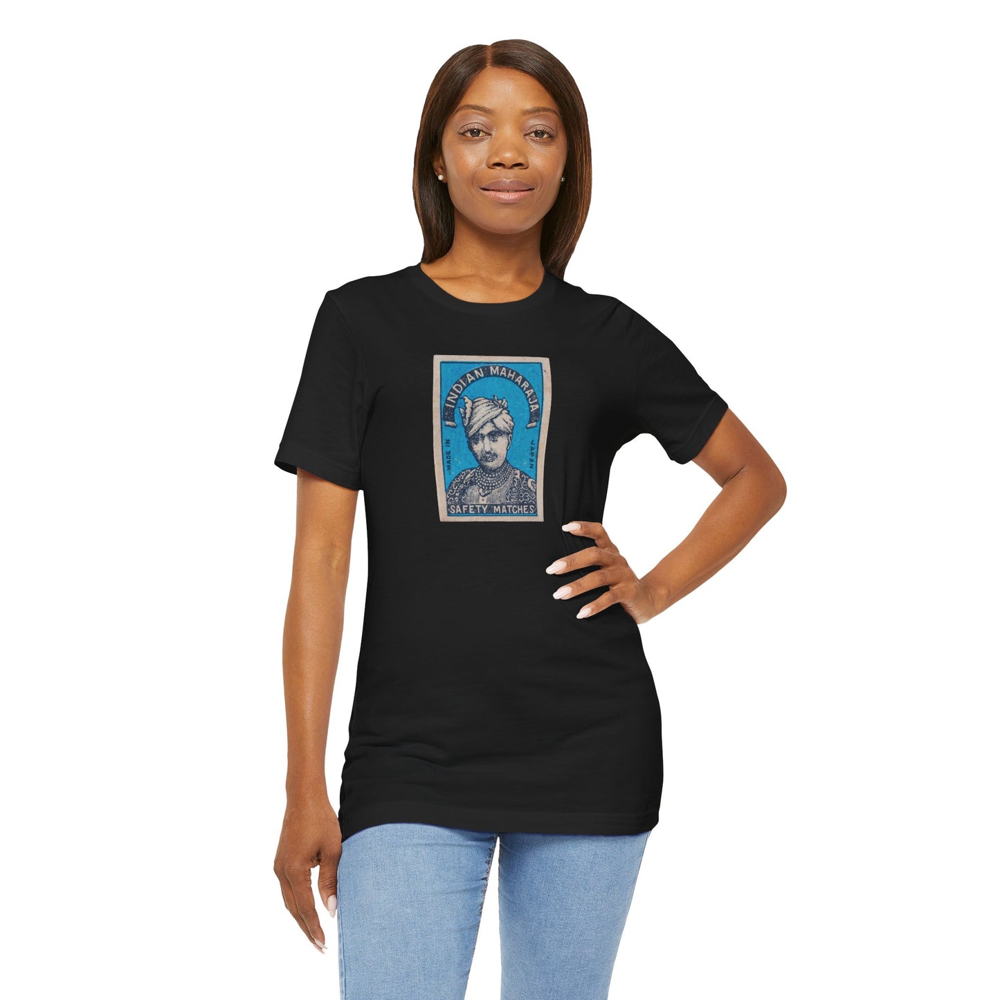 Maharaja in Blue Vintage Japanese Matchbox Label Unisex Tee