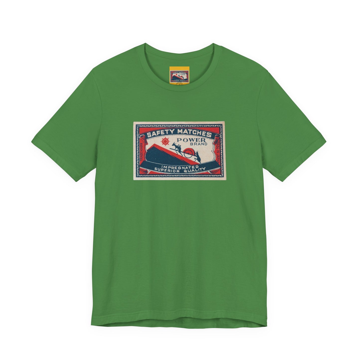 Power Brand Safety Matches Vintage Japanese Matchbox Label Unisex Tee Taisho Era Archive