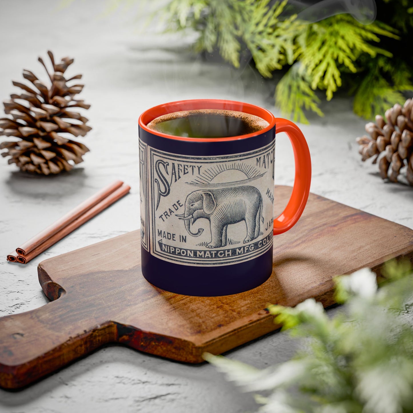 Nippon Match Vintage Elephant Label Mug