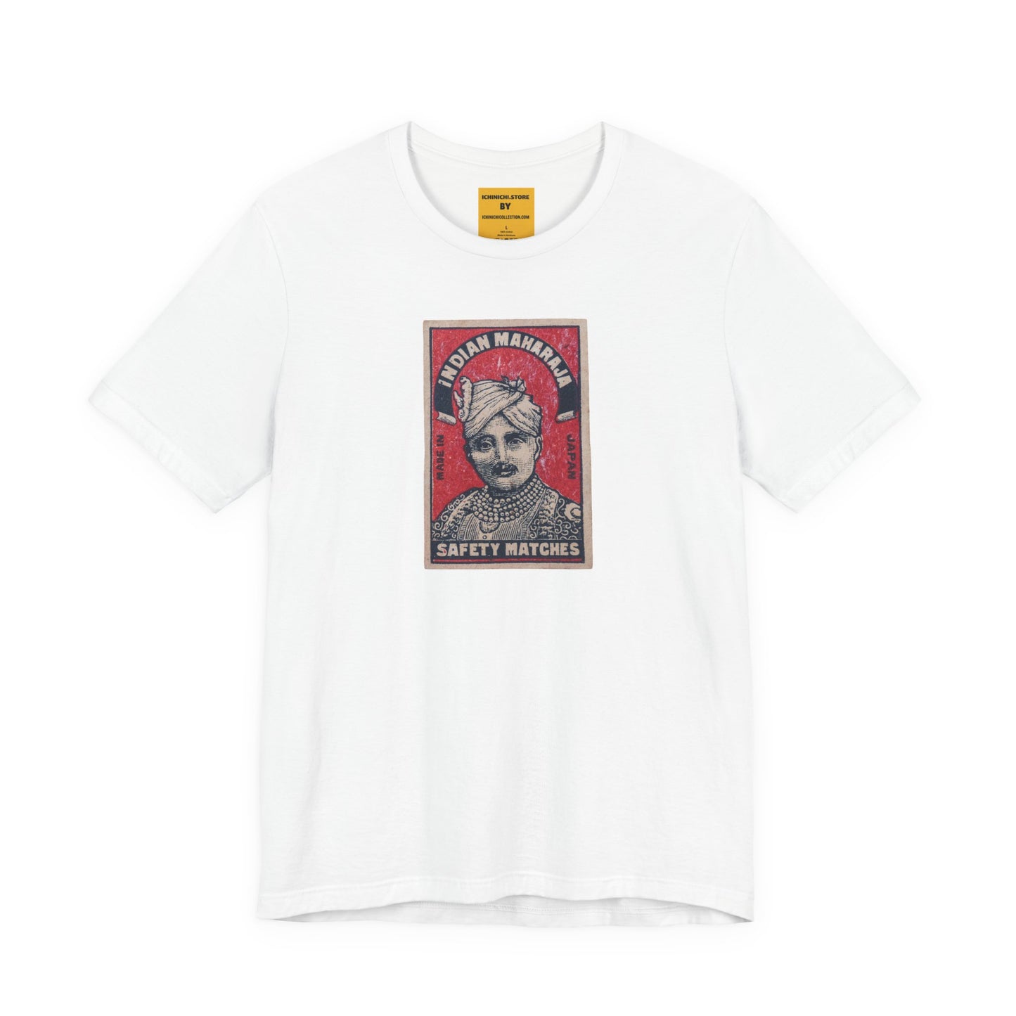 Maharaja in Red Vintage Matchbox Label Unisex Tee