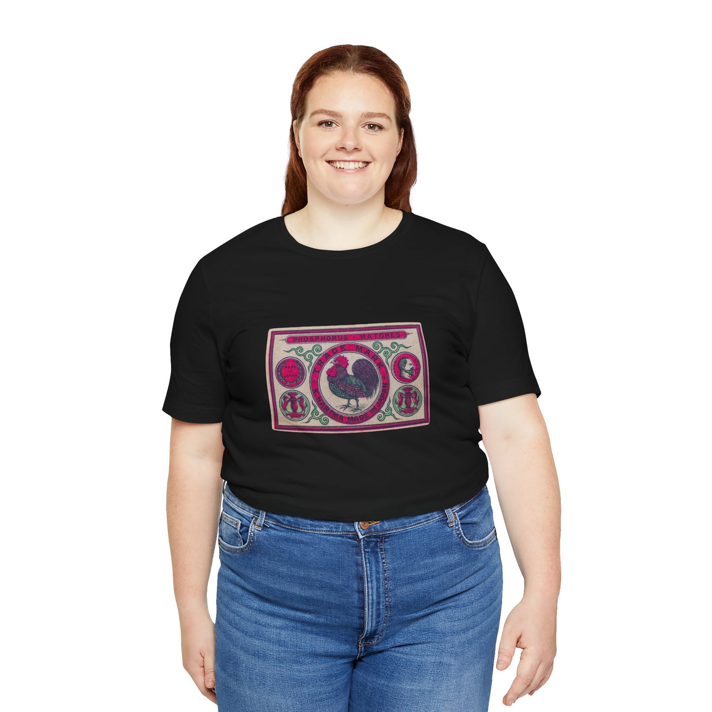 Kharima Rooster Vintage Japanese Phosphorus Matches Label Tee