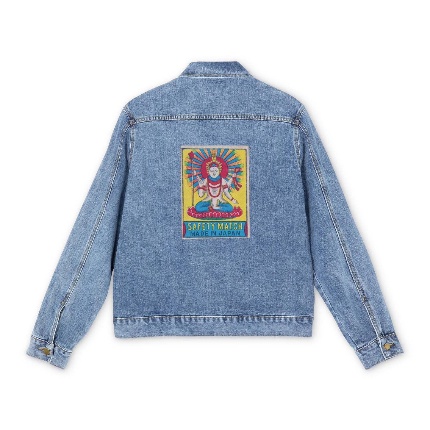 Vishnu Vintage Safety Match Label Denim Jacket