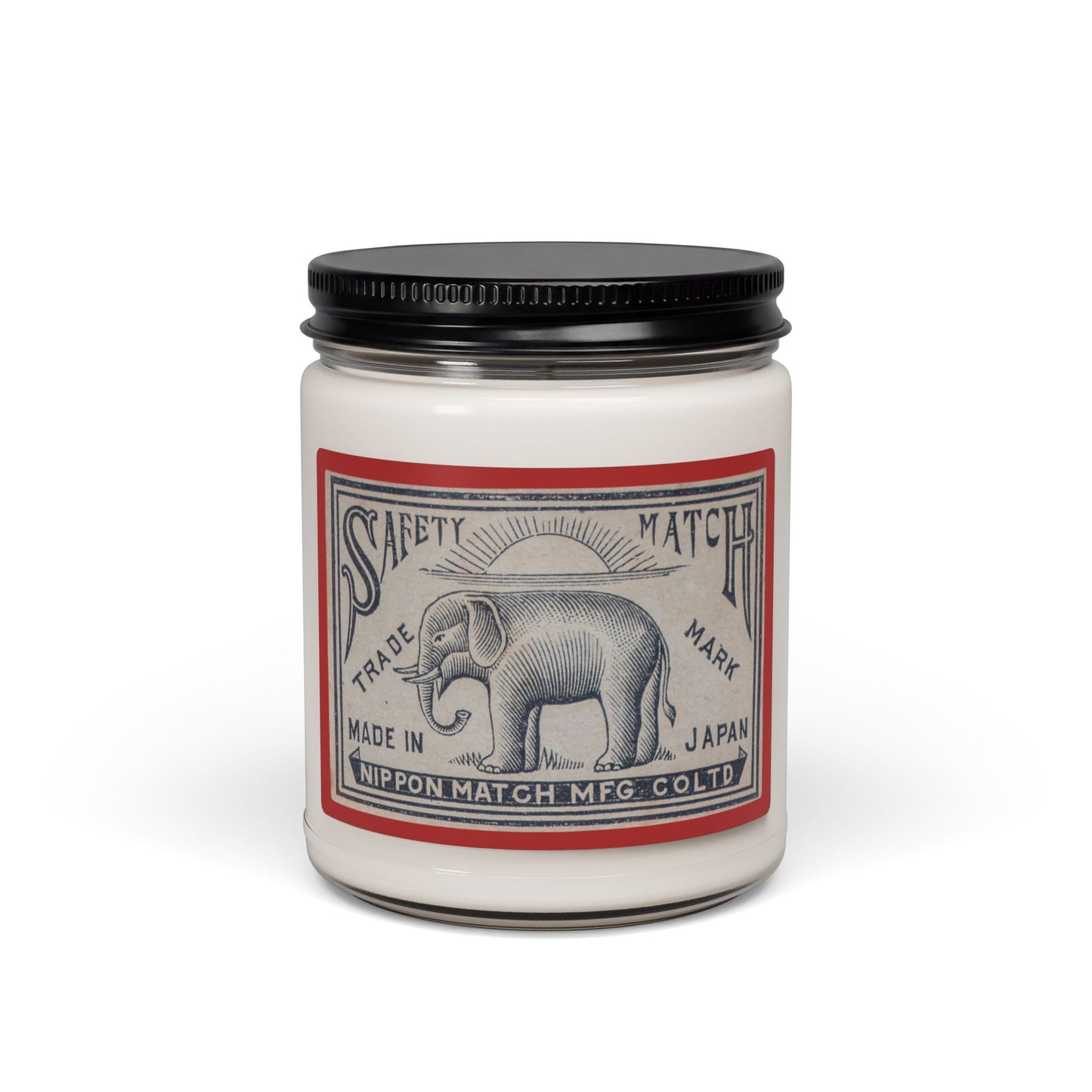 Nippon Match Vintage Elephant Label Soy Candle