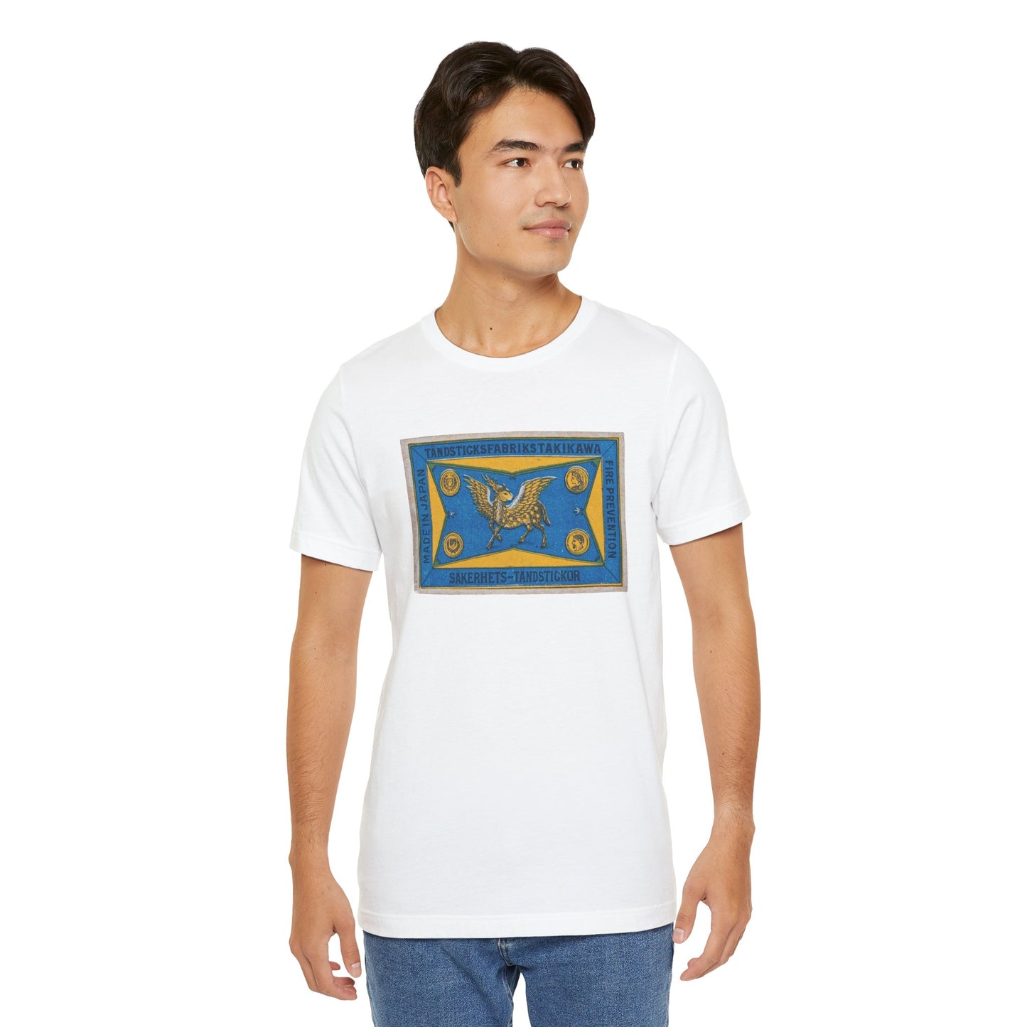 Takikawa Vintage Japanese Winged Stag Label Unisex Tee