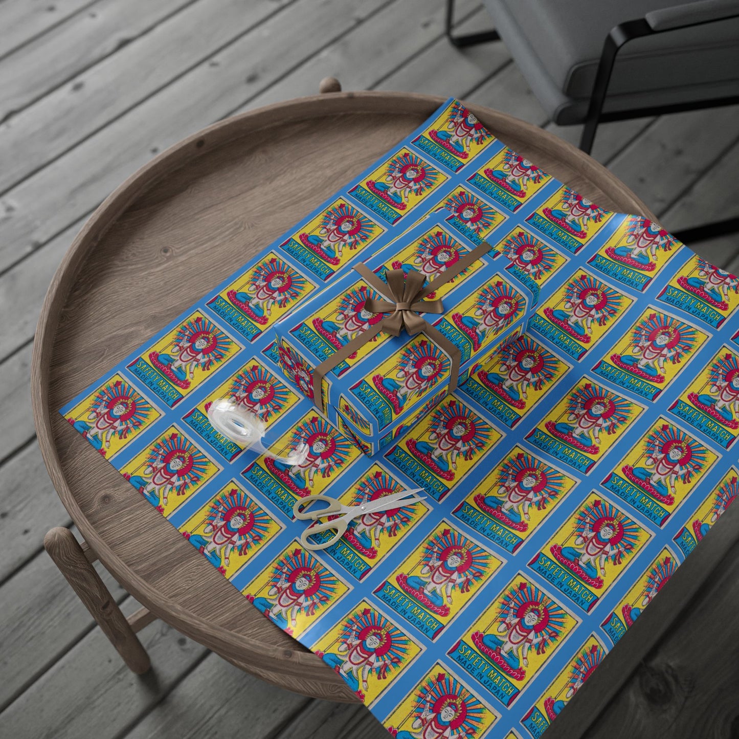 Vishnu Safety Match Vintage Japanese Matchbox Label Wrapping Paper