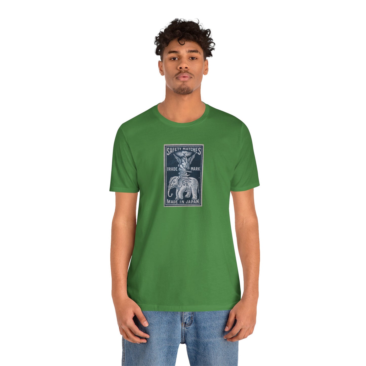 Angel and Elephant Vintage Japanese Matchbox Label Unisex Tee
