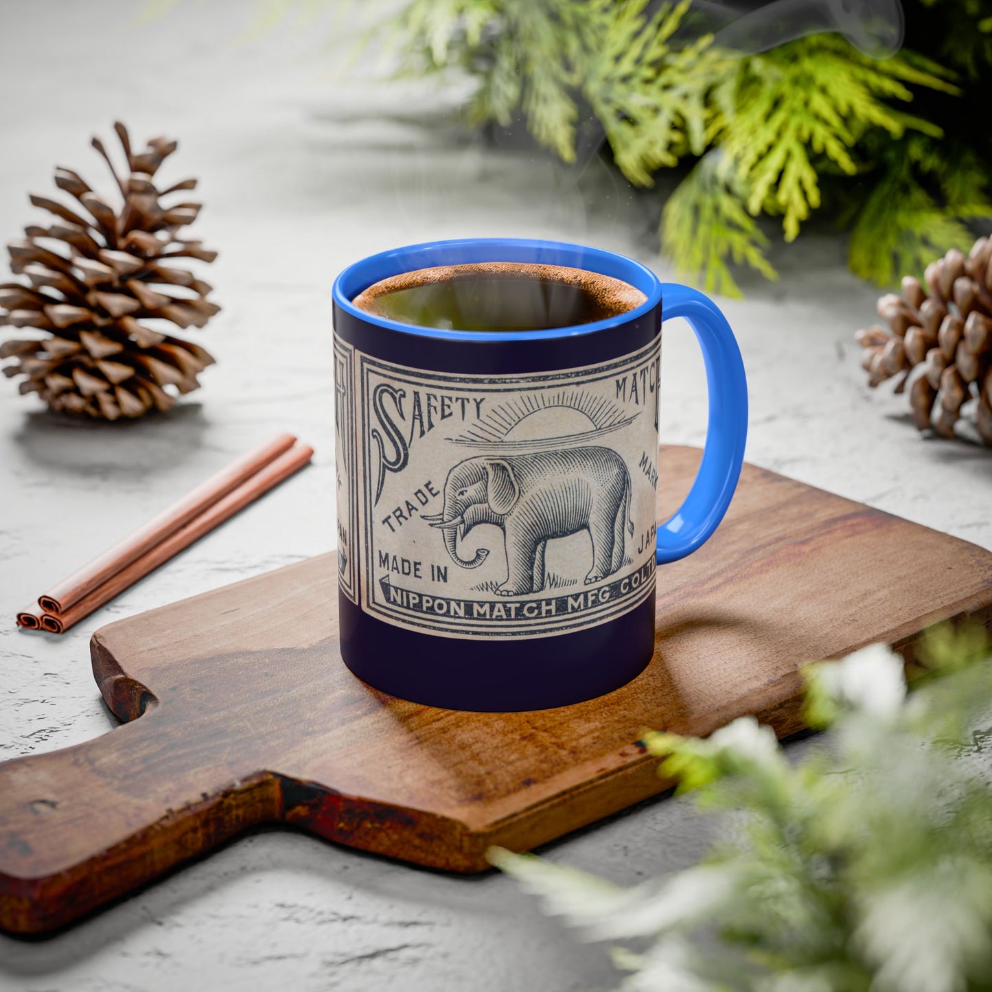 Nippon Match Vintage Elephant Label Mug