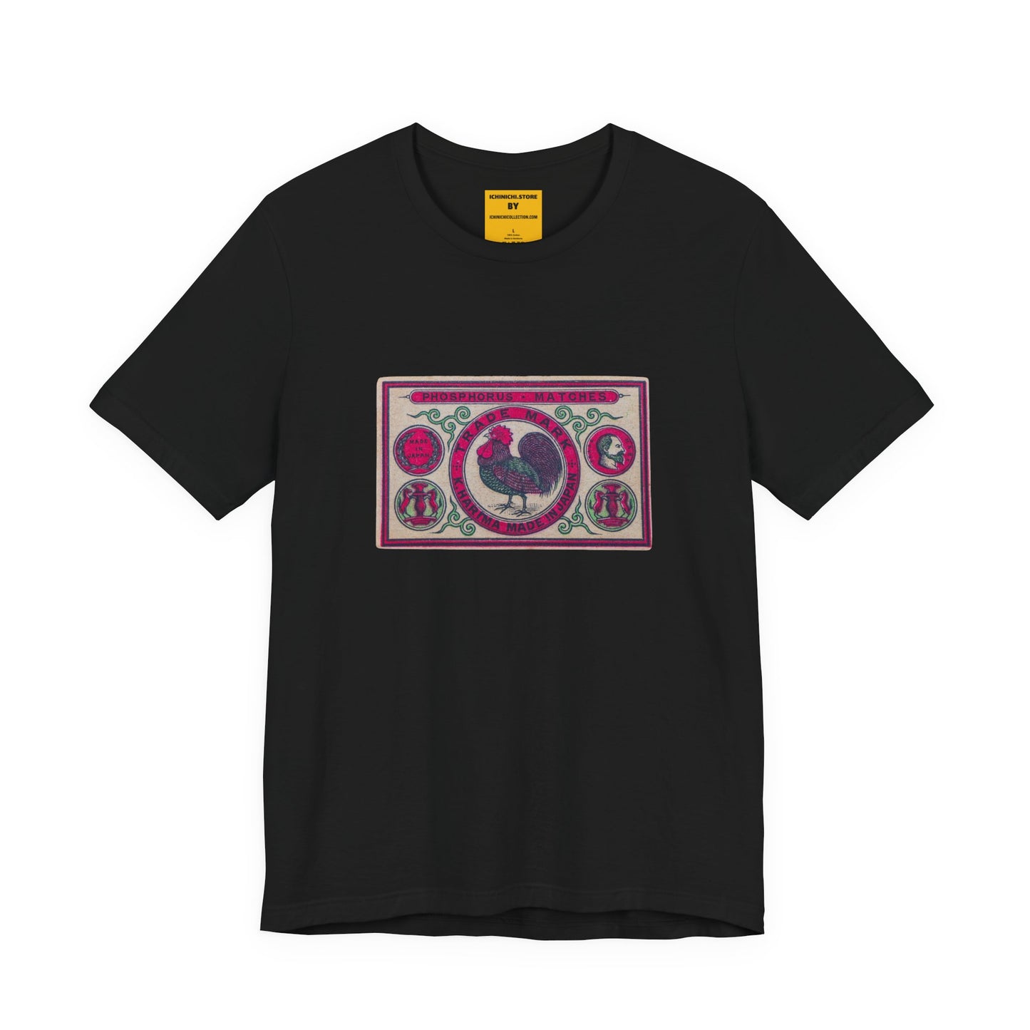 Kharima Rooster Vintage Japanese Phosphorus Matches Label Tee
