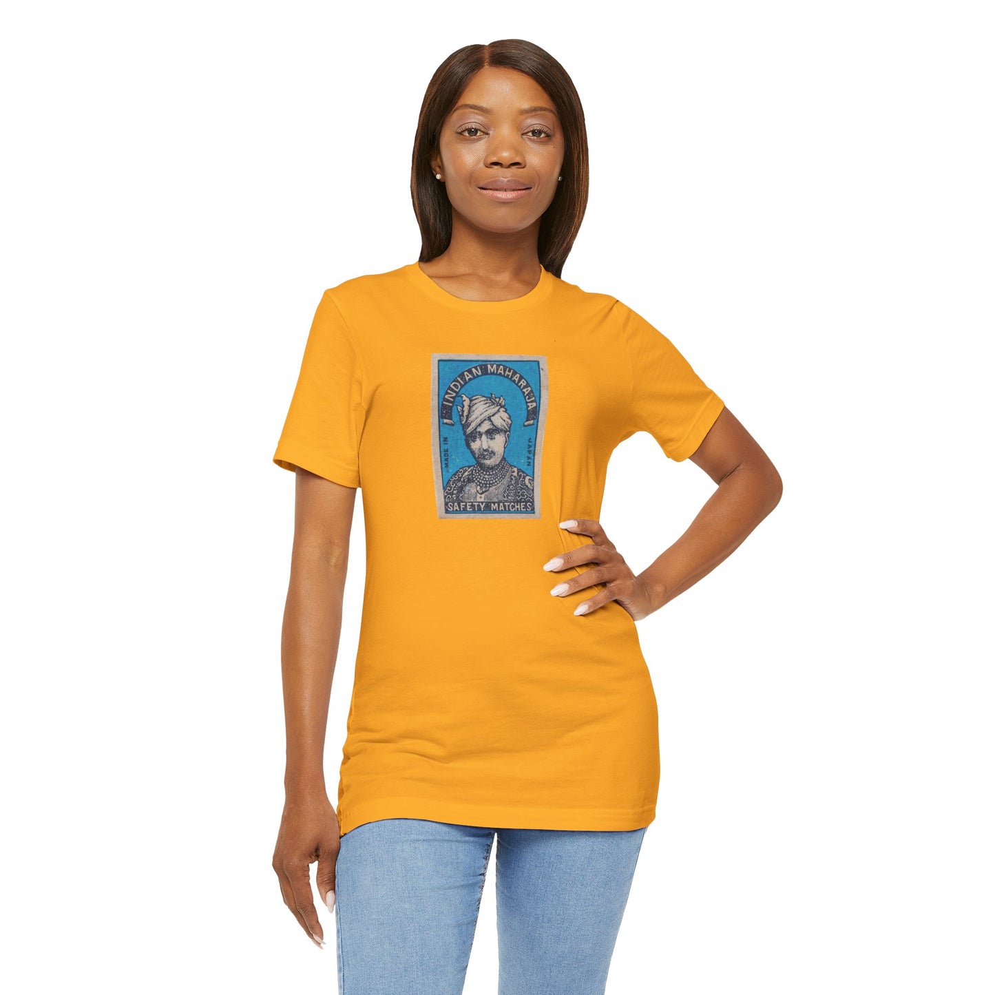 Maharaja in Blue Vintage Japanese Matchbox Label Unisex Tee