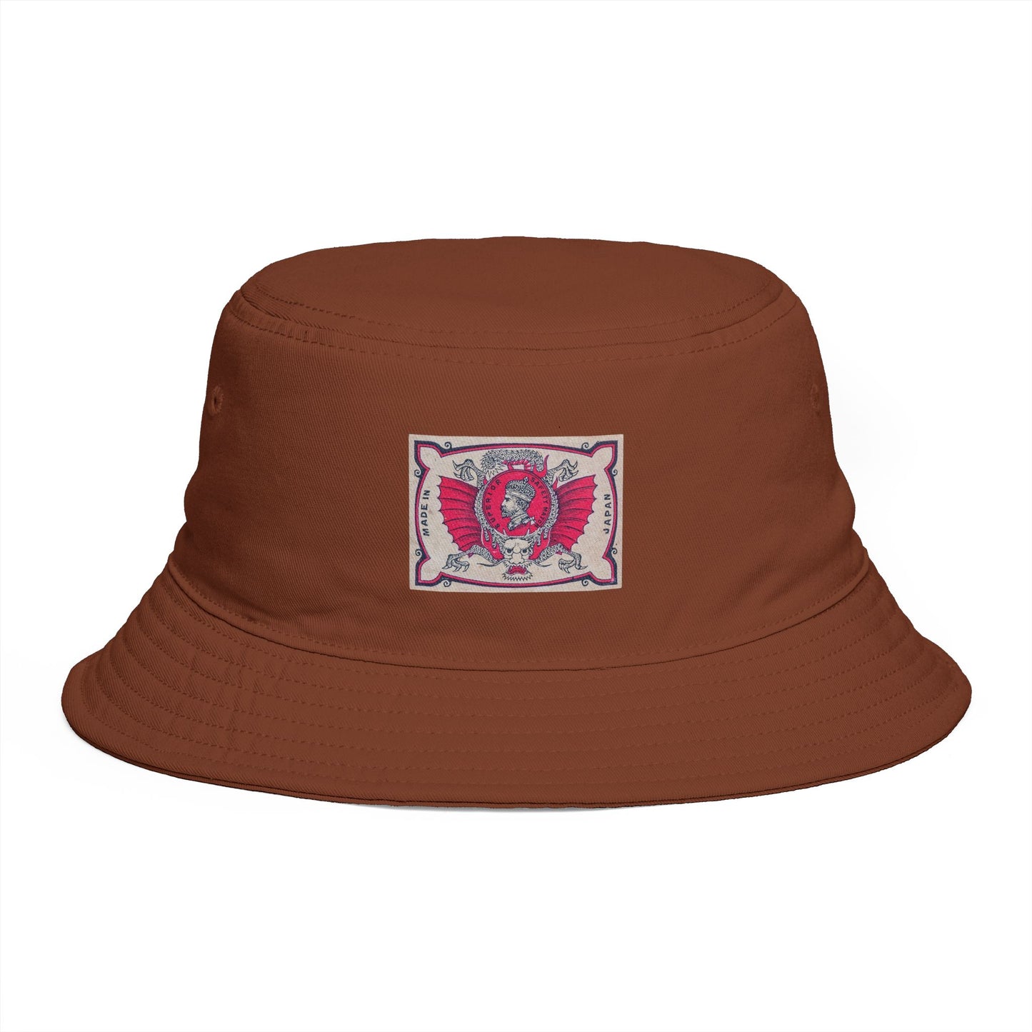 Superior Match Winged Officer Vintage Label Bucket Hat