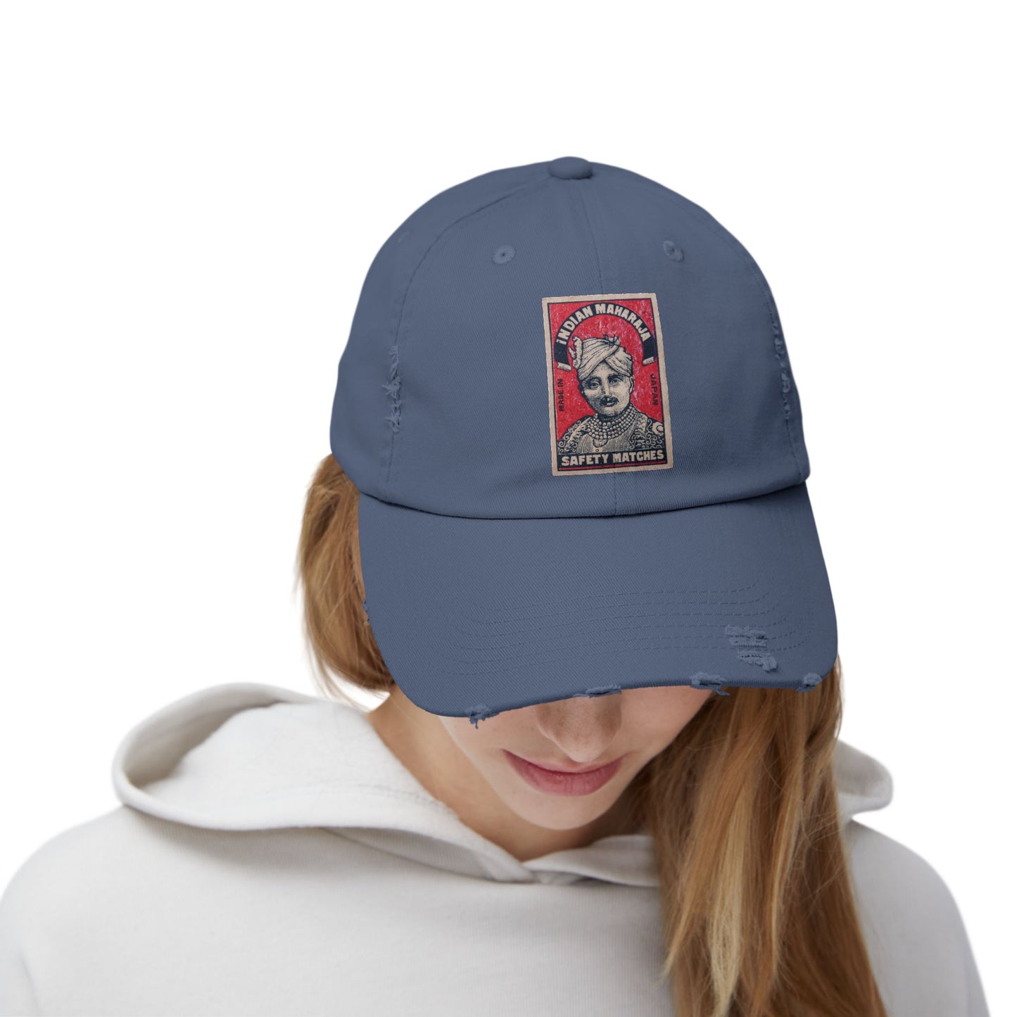 Maharaja in Red Vintage Matchbox Label Distressed Cap