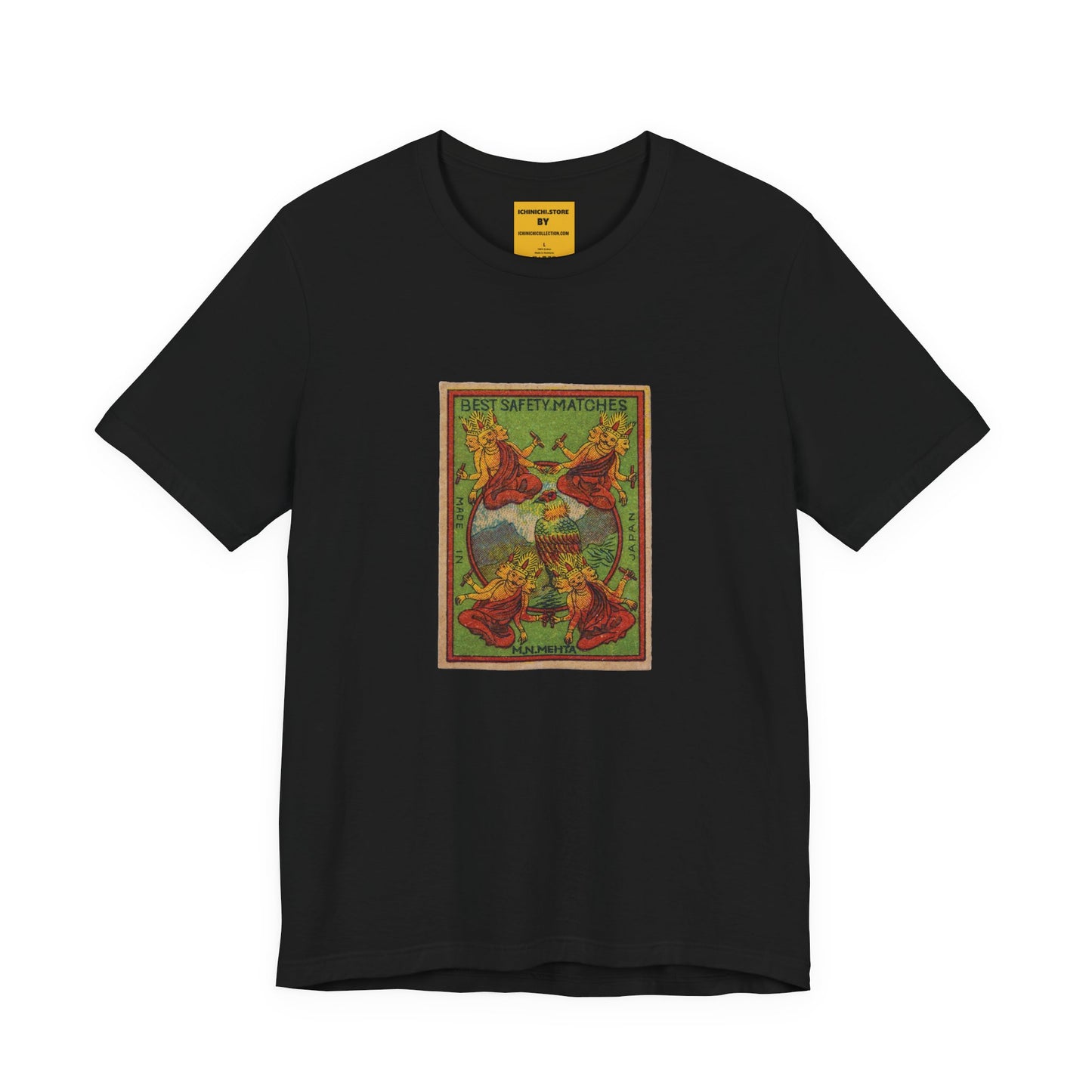M.N. Mehta Vintage Japanese Deity Peacock Label Unisex Tee