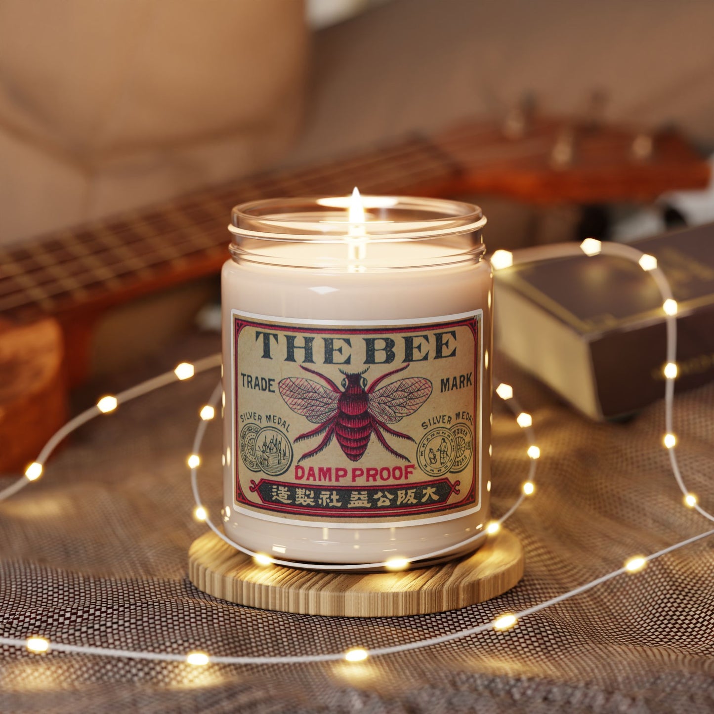 The Bee Vintage Japanese Matchbox Label Soy Candle