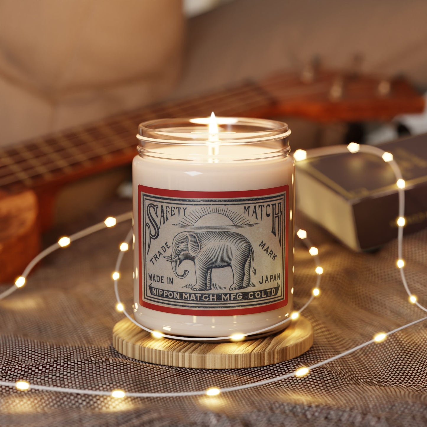 Nippon Match Vintage Elephant Label Soy Candle