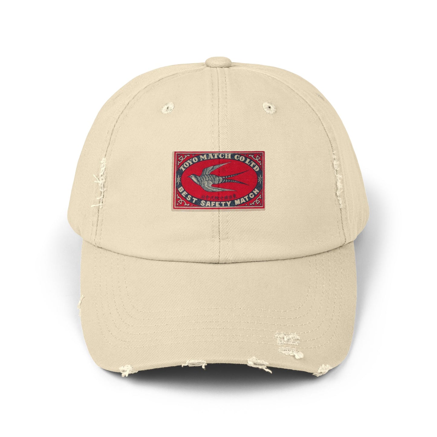 Toyo Match Swallow Vintage Matchbox Label Distressed Cap
