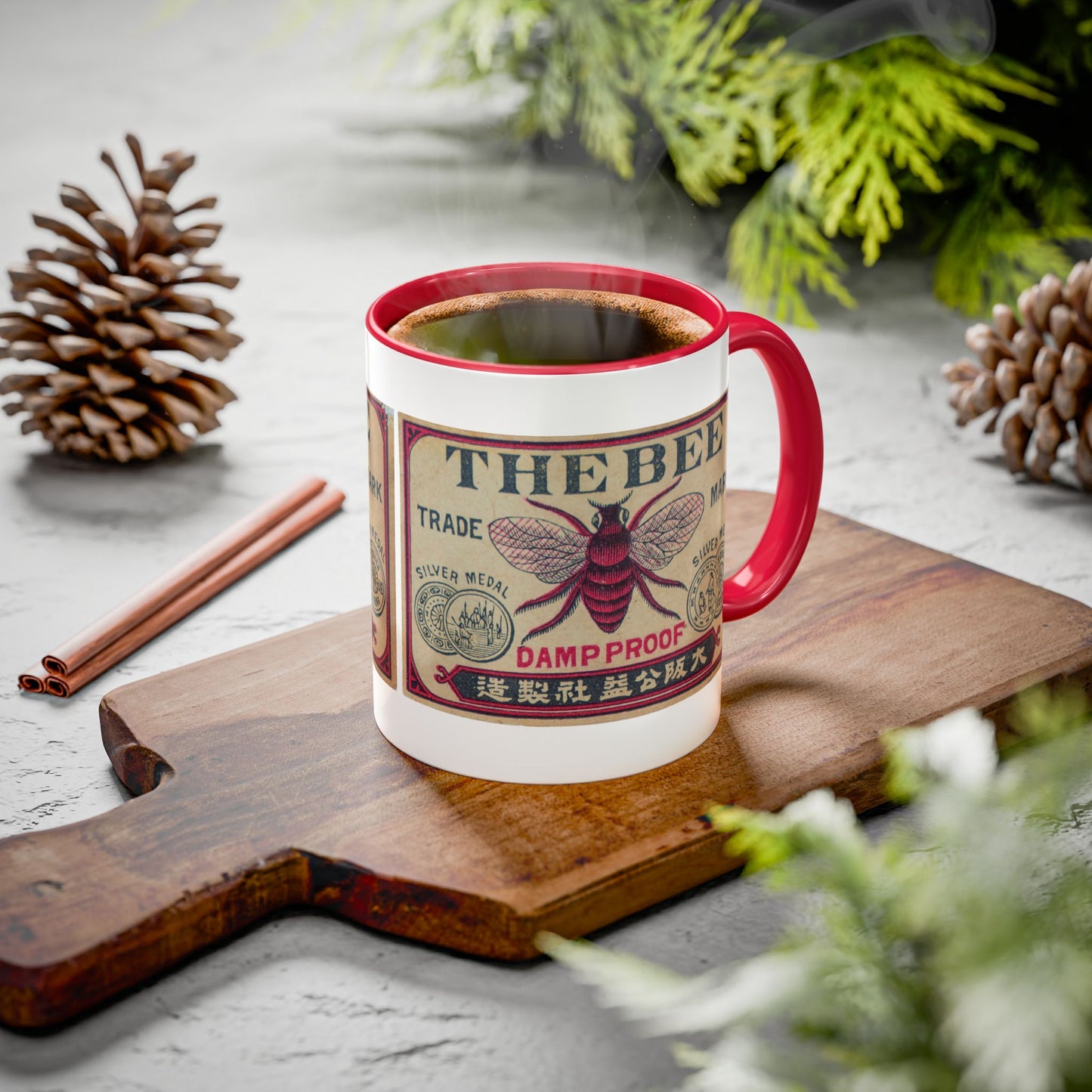The Bee Trade Mark | Vintage Japanese Matchbox Label Mug