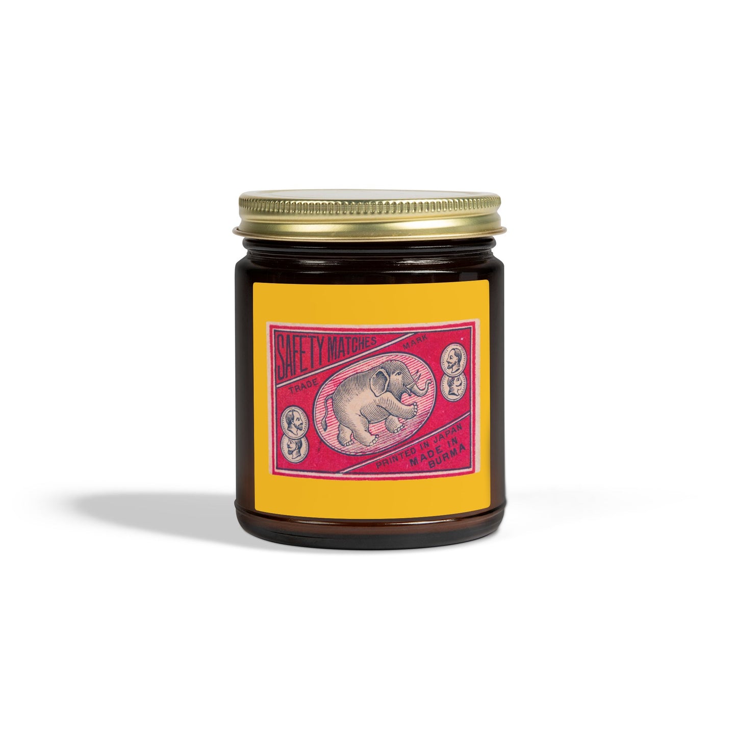 Safety Matches Elephant Burma , Vintage Japanese Matchbox Label Scented Candle | Meiji Era Archive