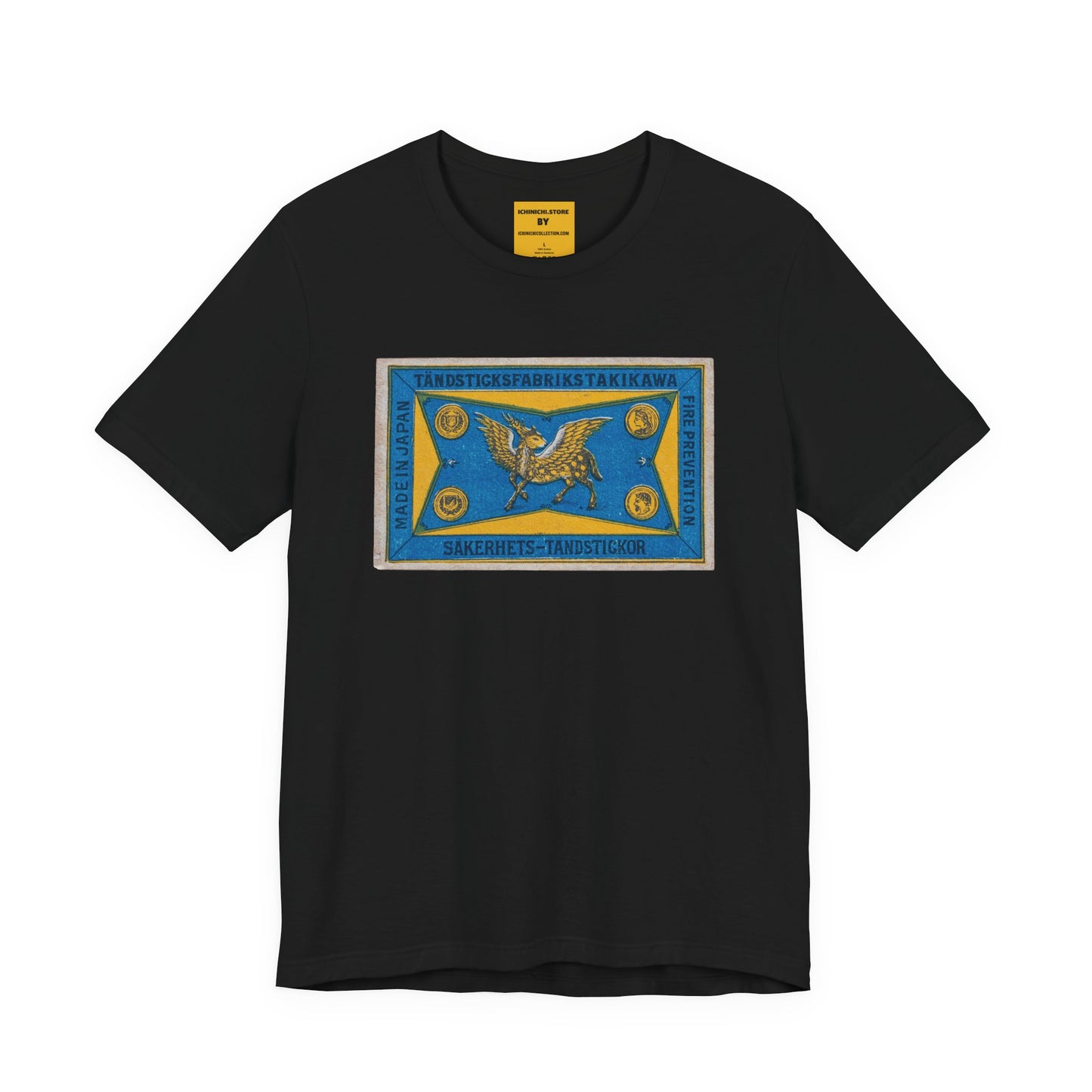 Takikawa Vintage Japanese Winged Stag Label Unisex Tee