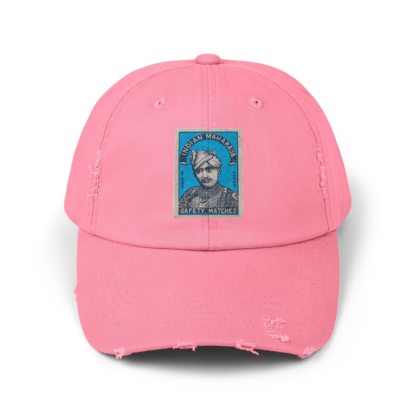Maharaja in Blue Vintage Matchbox Label Distressed Cap