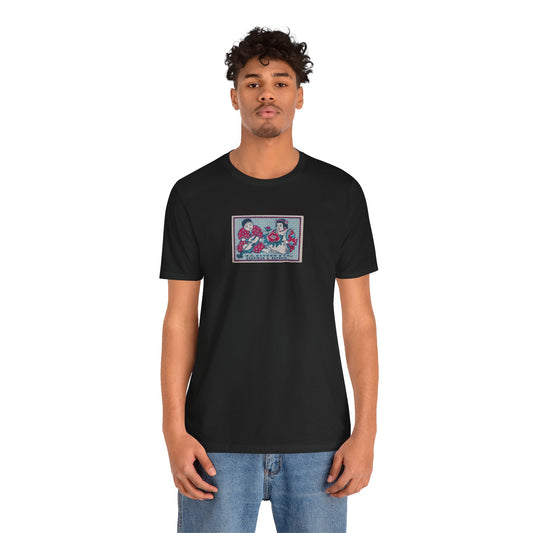 Sayers Children and Peony Vintage Japanese Matchbox Label Unisex Tee