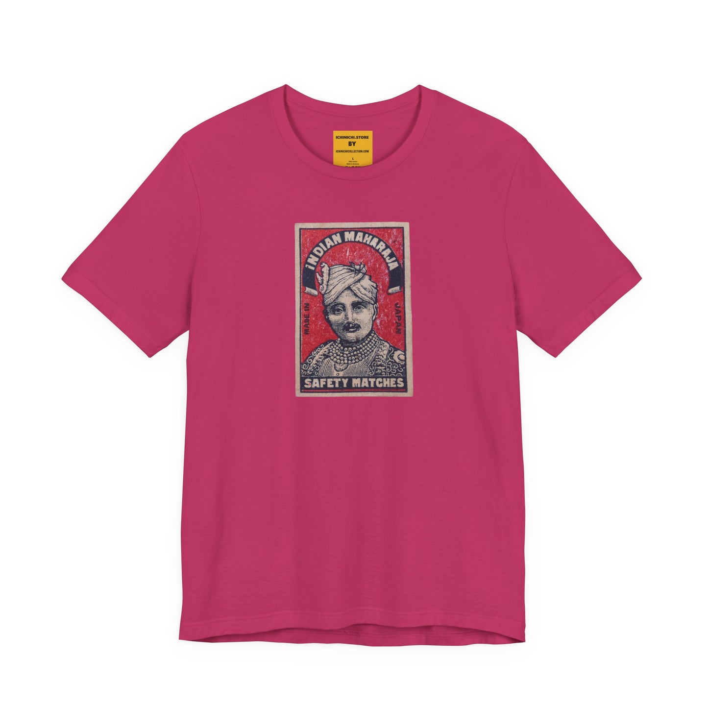 Maharaja in Red Vintage Matchbox Label Unisex Tee