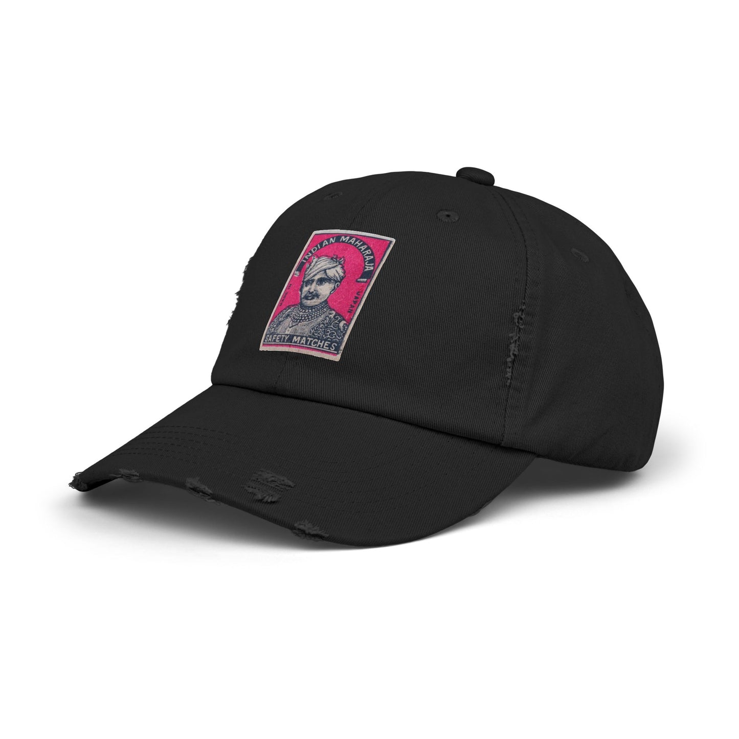 Maharaja in Pink Vintage Matchbox Label Distressed Cap