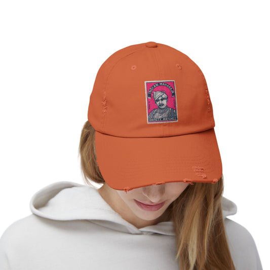 Maharaja in Pink Vintage Matchbox Label Distressed Cap