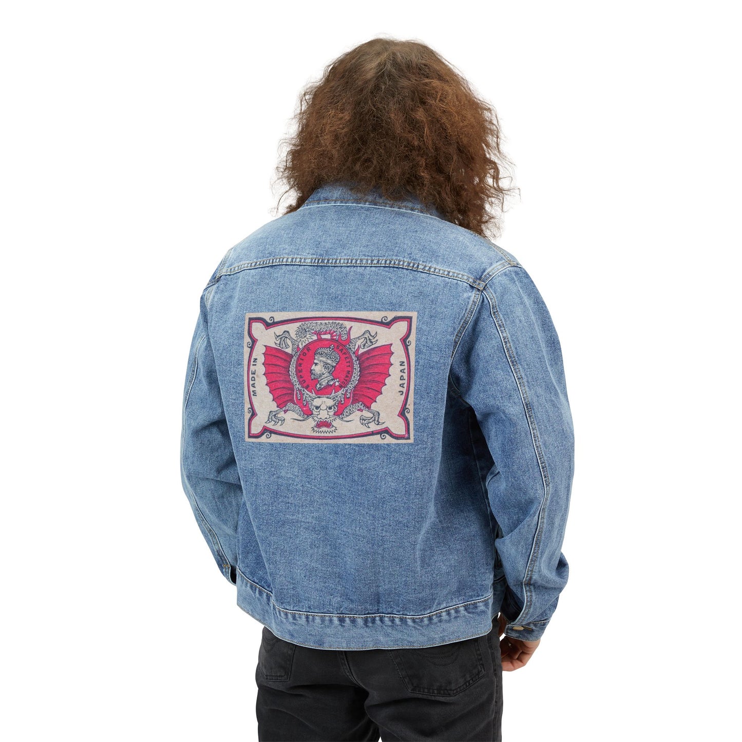 Superior Safety Match Vintage Winged Officer Label Denim Jacket