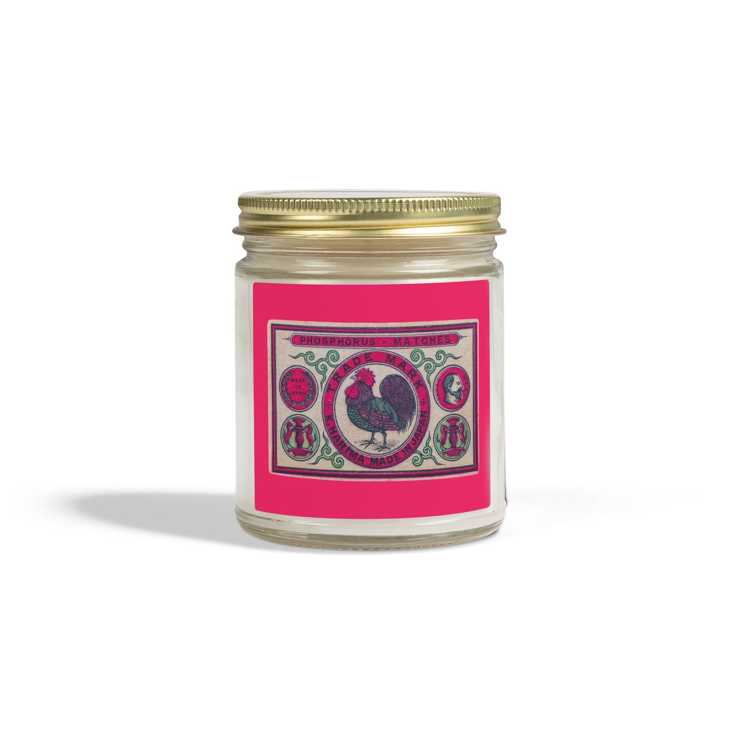 Phosphorus Matches Rooster, Vintage Japanese Matchbox Label Scented Candle | Sharma Made in Japan