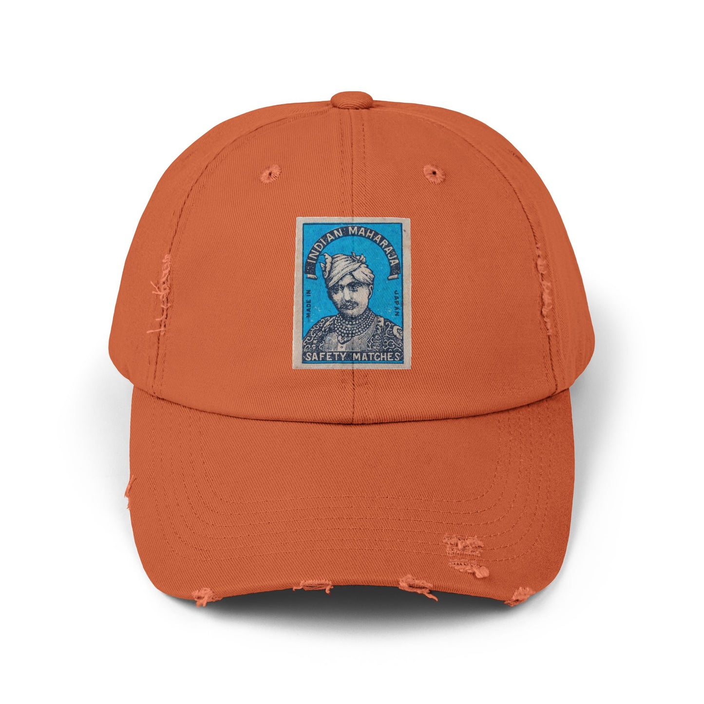 Maharaja in Blue Vintage Matchbox Label Distressed Cap