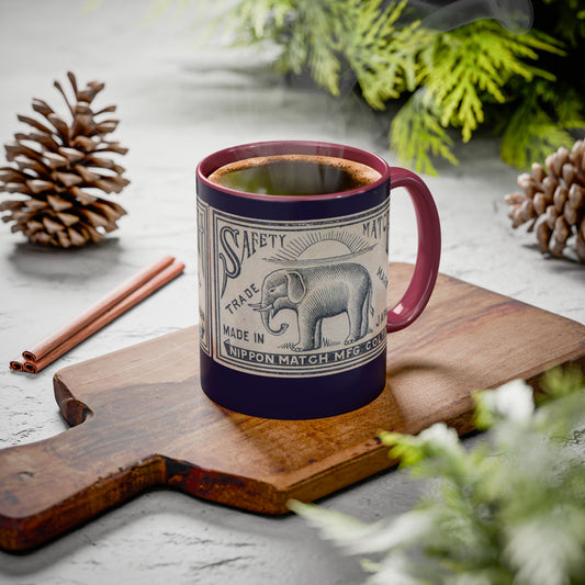 Nippon Match Vintage Elephant Label Mug