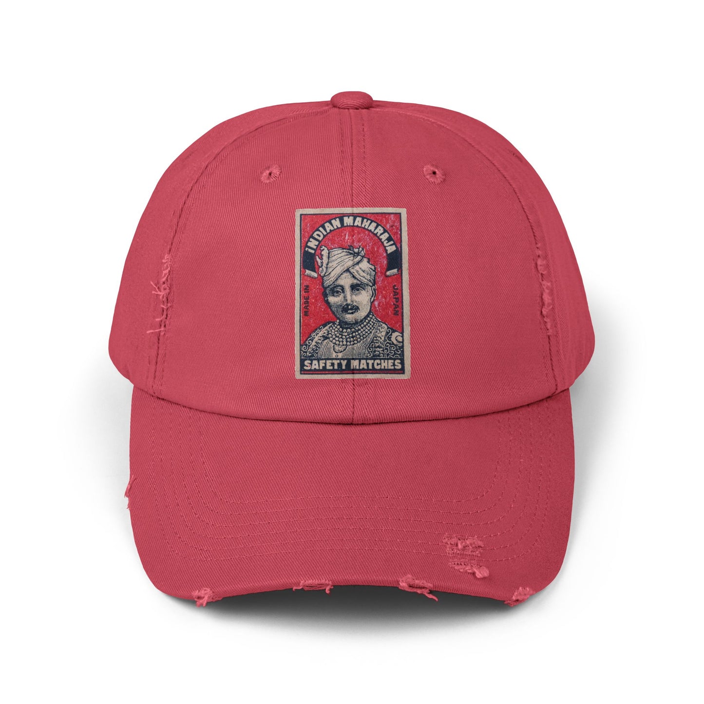 Maharaja in Red Vintage Matchbox Label Distressed Cap