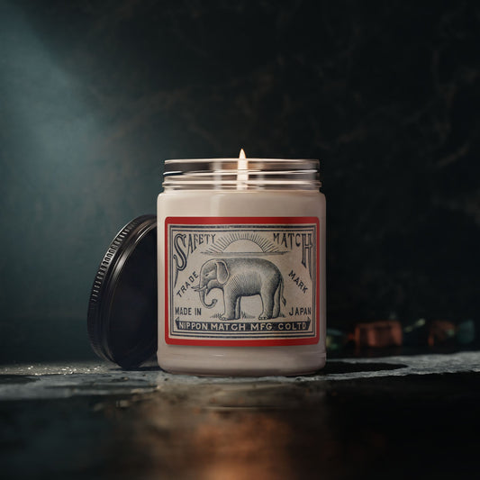 Nippon Match Vintage Elephant Label Soy Candle
